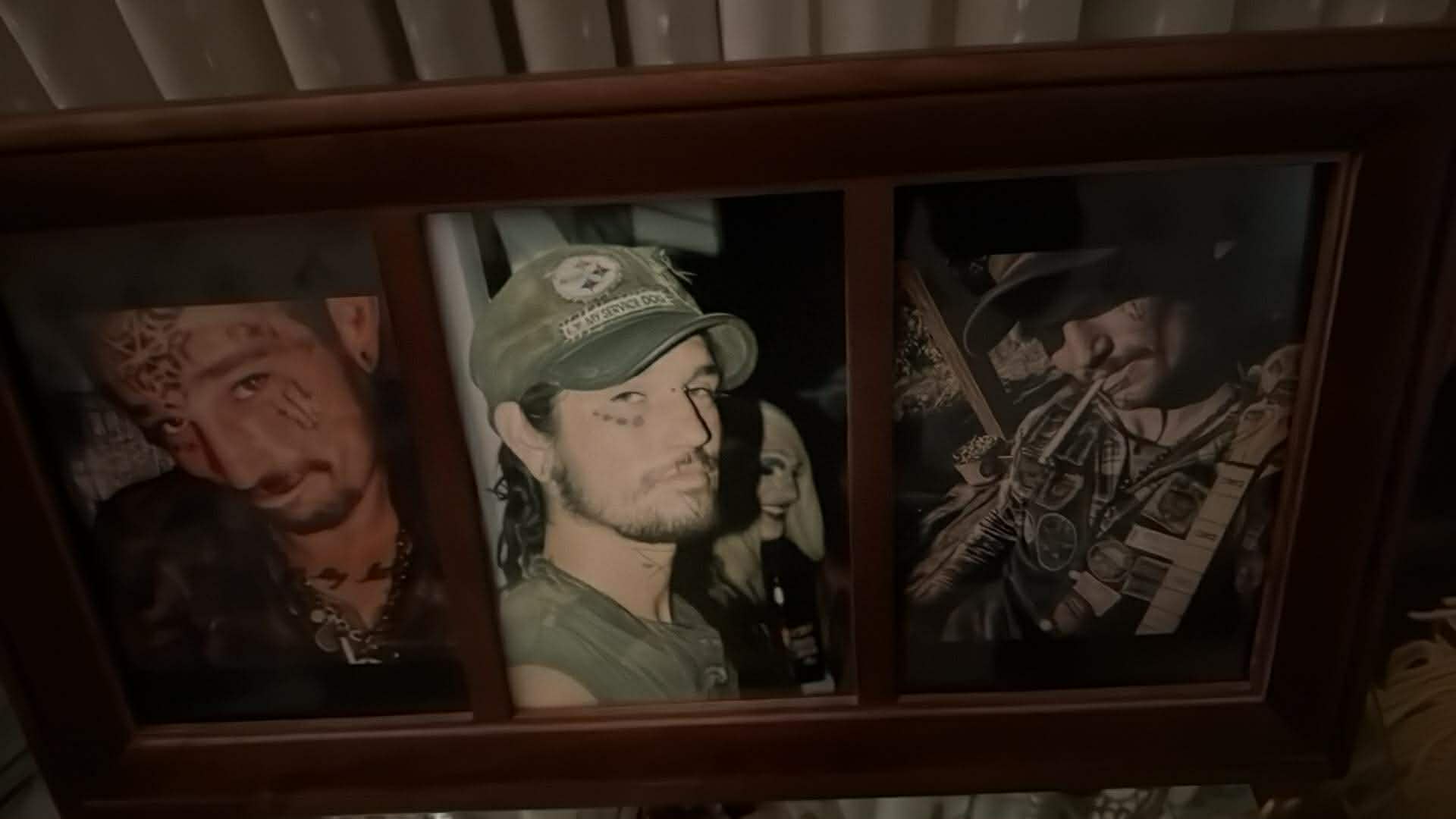 Framed memorial portraits of a loved one